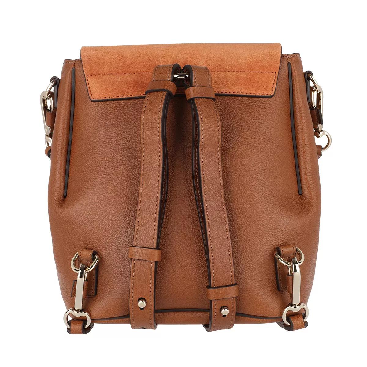 Chloé Rugzakken Faye Backpack Small in bruin