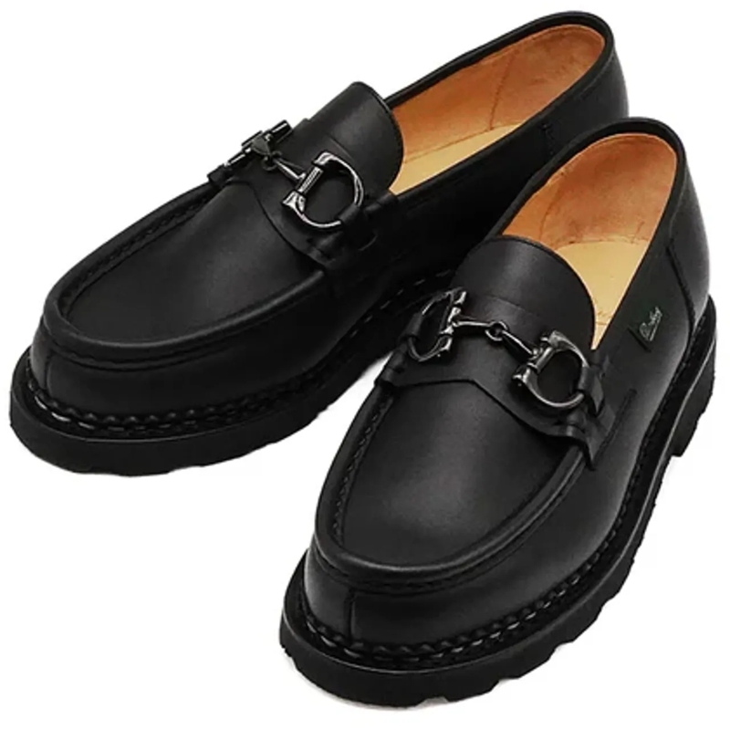 Paraboot Slides Flat Shoes Black schwarz