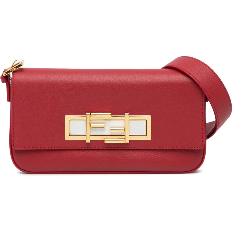 Fendi Sac à bandoulière Leather 3Baguette Shoulder Bag rot