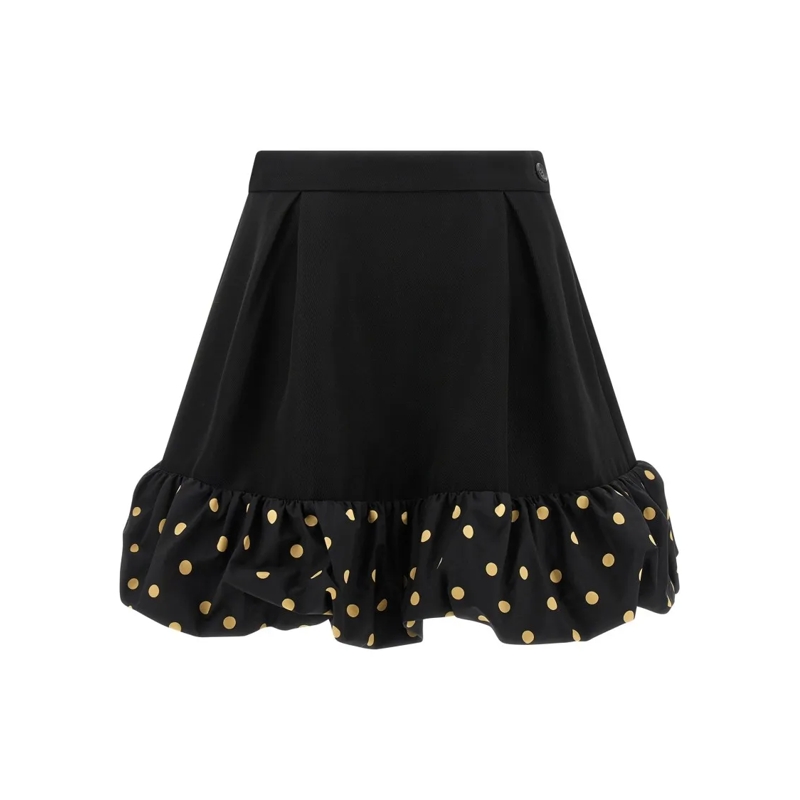 Moschino Minijupe Polka Dots Insert Skirt Black