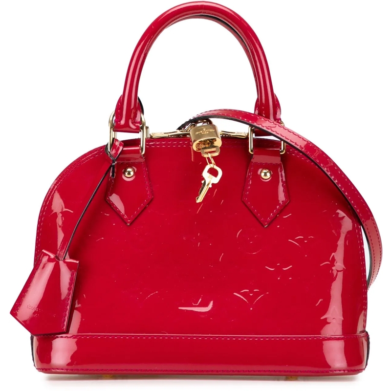Louis Vuitton Sac à bandoulière Monogram Vernis Alma BB rot
