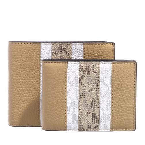MICHAEL Michael Kors 3 In 1 Wallet Box Set Brown/Camel Bi-Fold Wallet