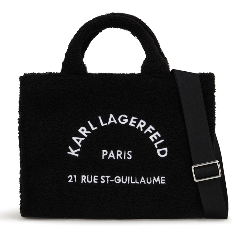 Karl Lagerfeld Shopper Rue St-Guillaume Tote-Bag aus Lammfell schwarz