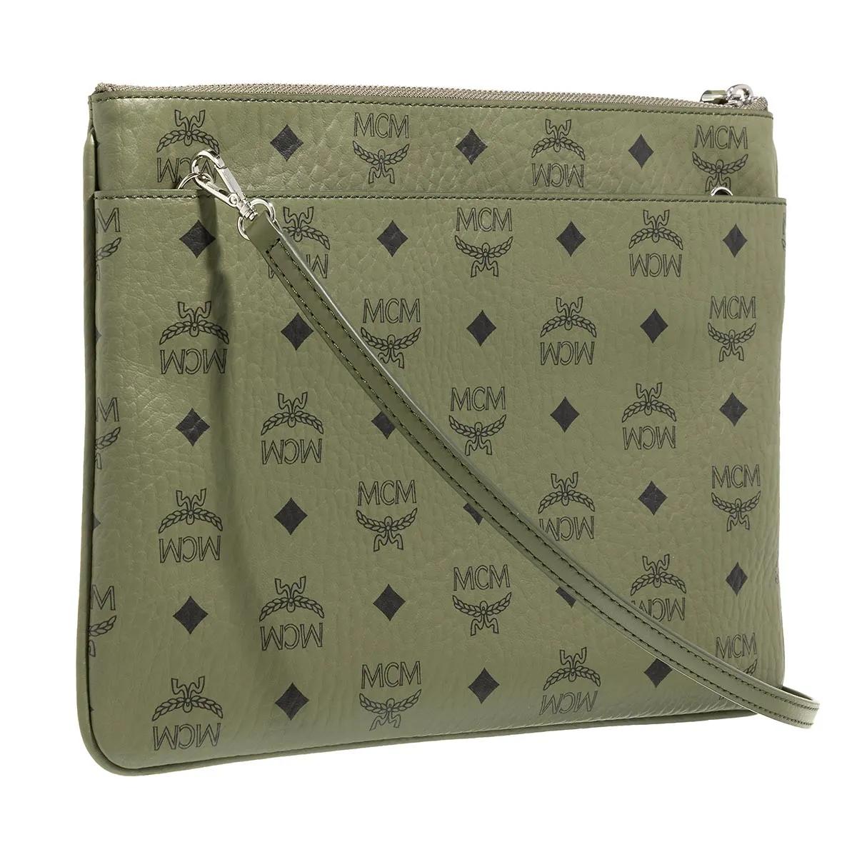 MCM Pochettes Aren Pouch Medium in groen