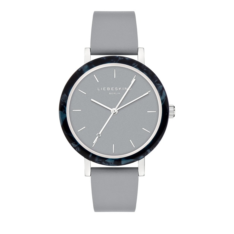 Liebeskind Berlin Quarzuhr Edelstahl Acetat Chic grau
