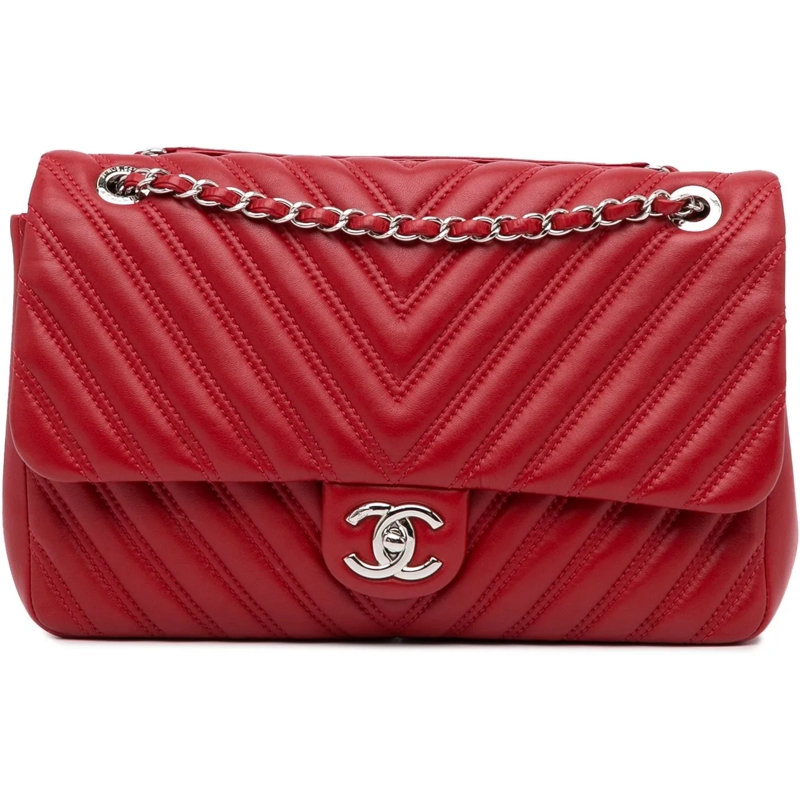 Chanel Sac à bandoulière Jumbo Classic Lambskin Double Flap rot