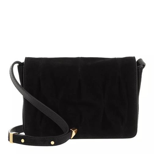 Coccinelle Handbag Suede Leather Noir Crossbody Bag