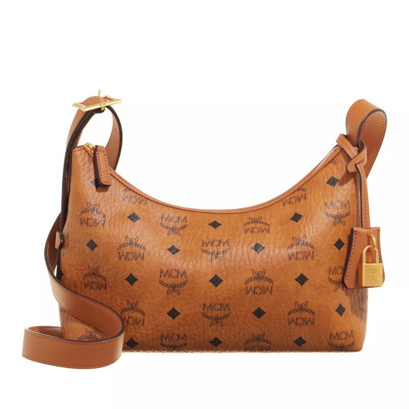 MCM Sac à bandoulière Aren Hobo Cognac