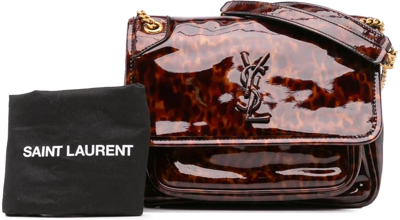 Thumbnail - Saint Laurent Hobo Bags - 2019 Baby Patent Leopard Print Niki Shoulder Bag - Gr. unisize - in Braun - für Damen