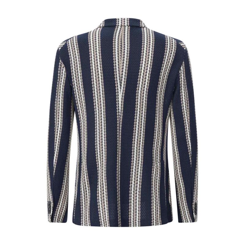 Tagliatore Colbert Sakko Derrick aus Baumwolle blau