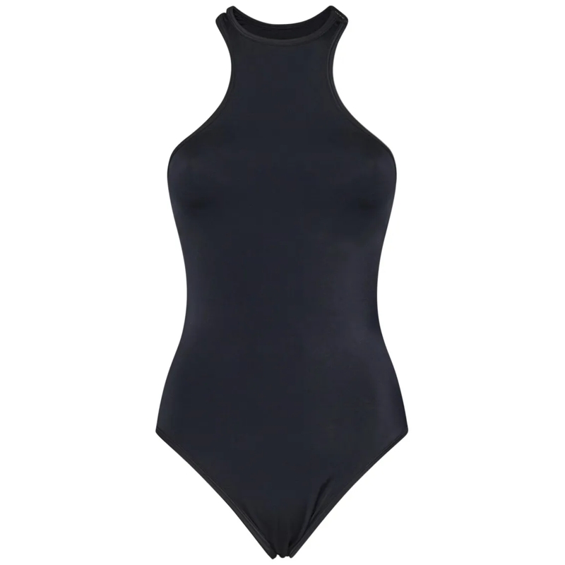 The Attico  Smooth One-Piece Swimsuit Black