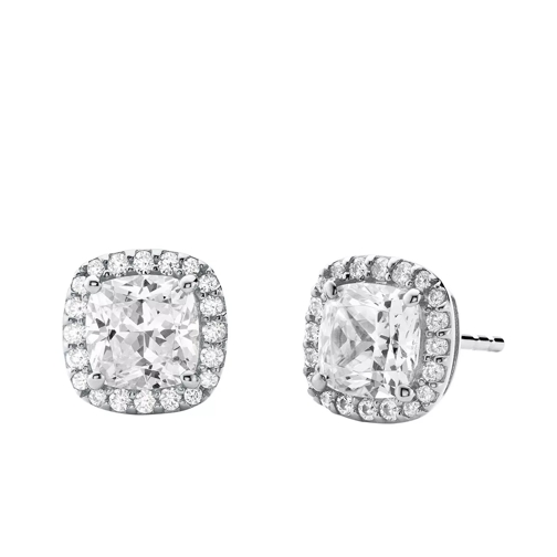 Michael Kors Brilliance Sterling Silver Cushion Cut Earring Silver Ohrstecker