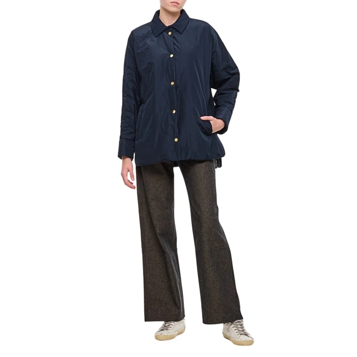 Max Mara Greenca Down Jacket Blue Veste de transition