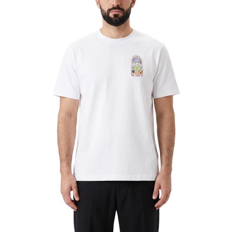 Casablanca T-shirt "Tennis Landscape" T-Shirt – White White(Image 3)