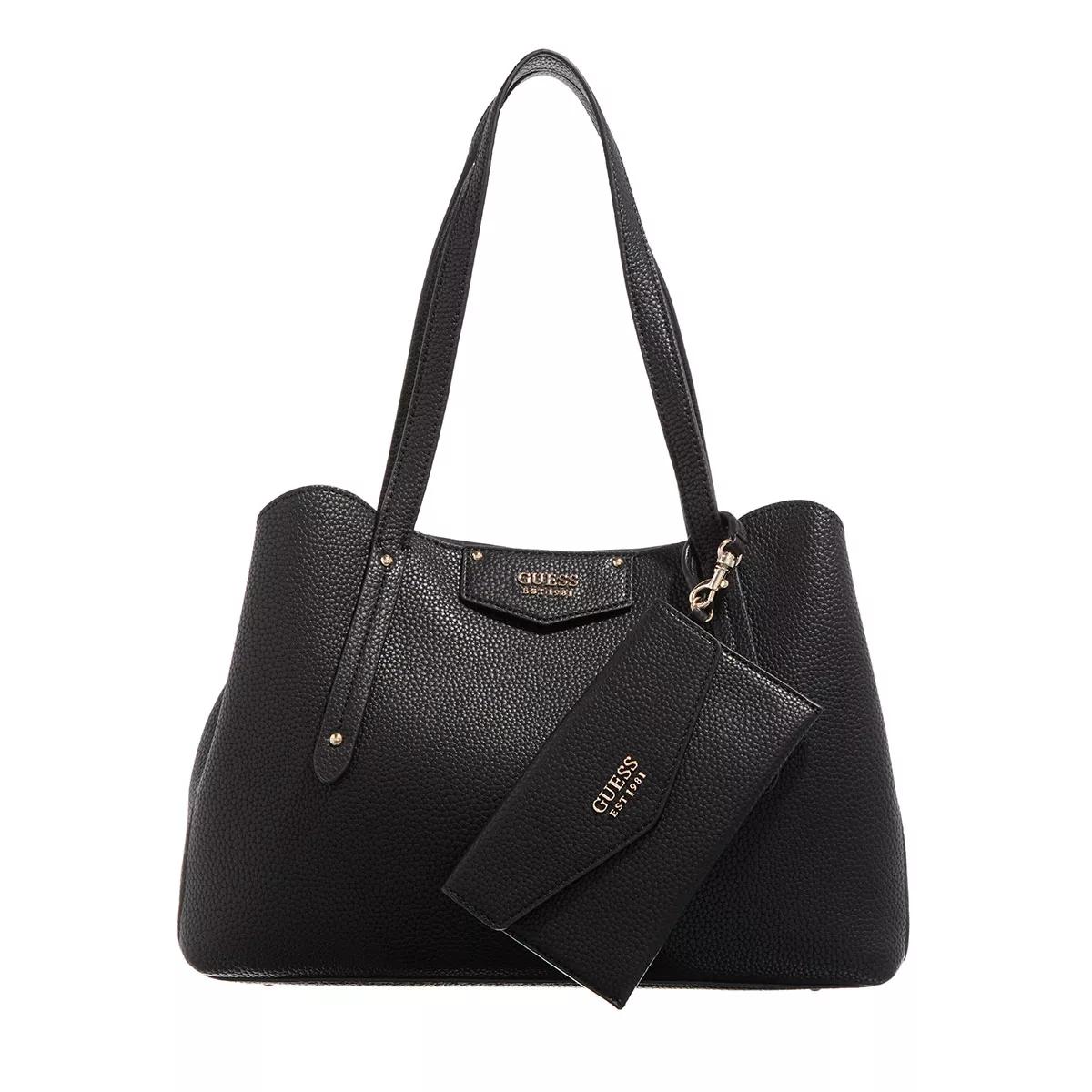 Guess Eco Brenton Girlfriend Satchel Black Shopping Bag