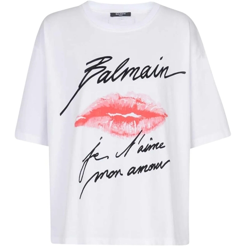 Balmain T-Shirts Kiss Cotton T-shirt mehrfarbig