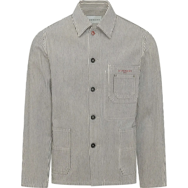 Givenchy Doudoune Giacca Workwear a Righe grau