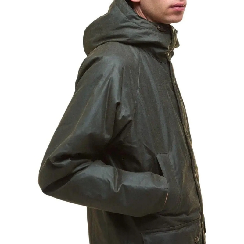 Barbour Parka Bedale Wax Olive Green Parka Green(Image 12)