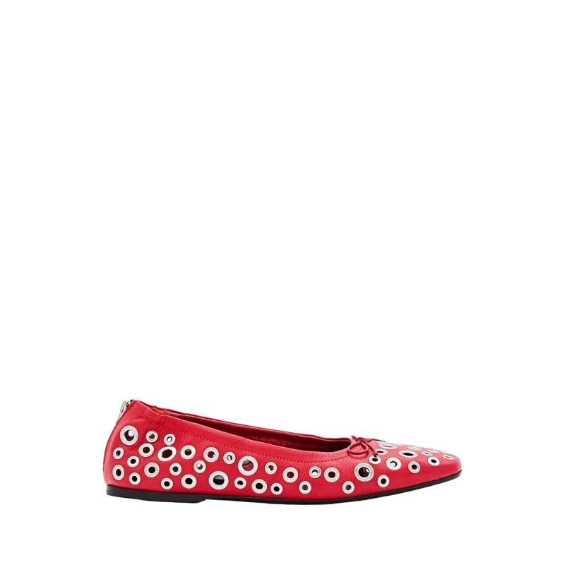 Golden Goose Ballerinas Red Leather Amy Ballet Flats Red