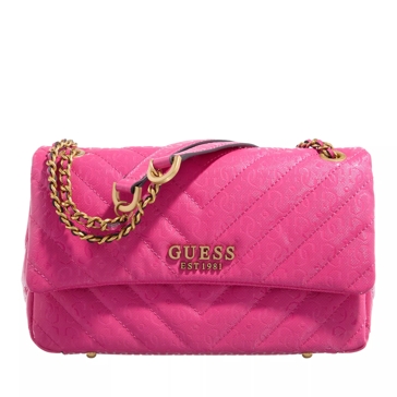 Guess Jania Convertible Xbody Flap Fuchsia Crossbody Bag