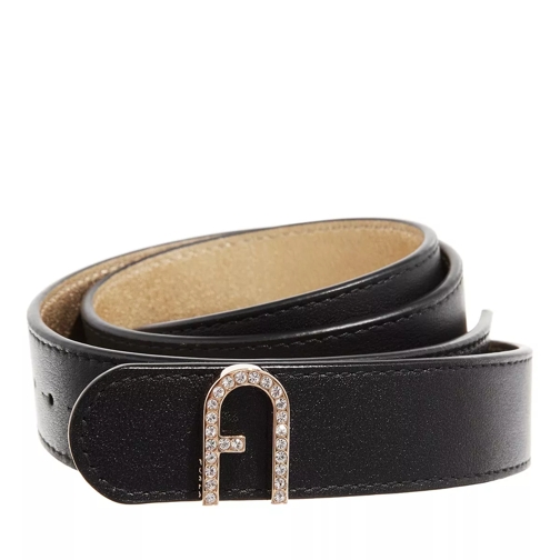 Furla Furla Flow Belt Rev. H.2,7 Strass Nero+Color Gold Leather Belt