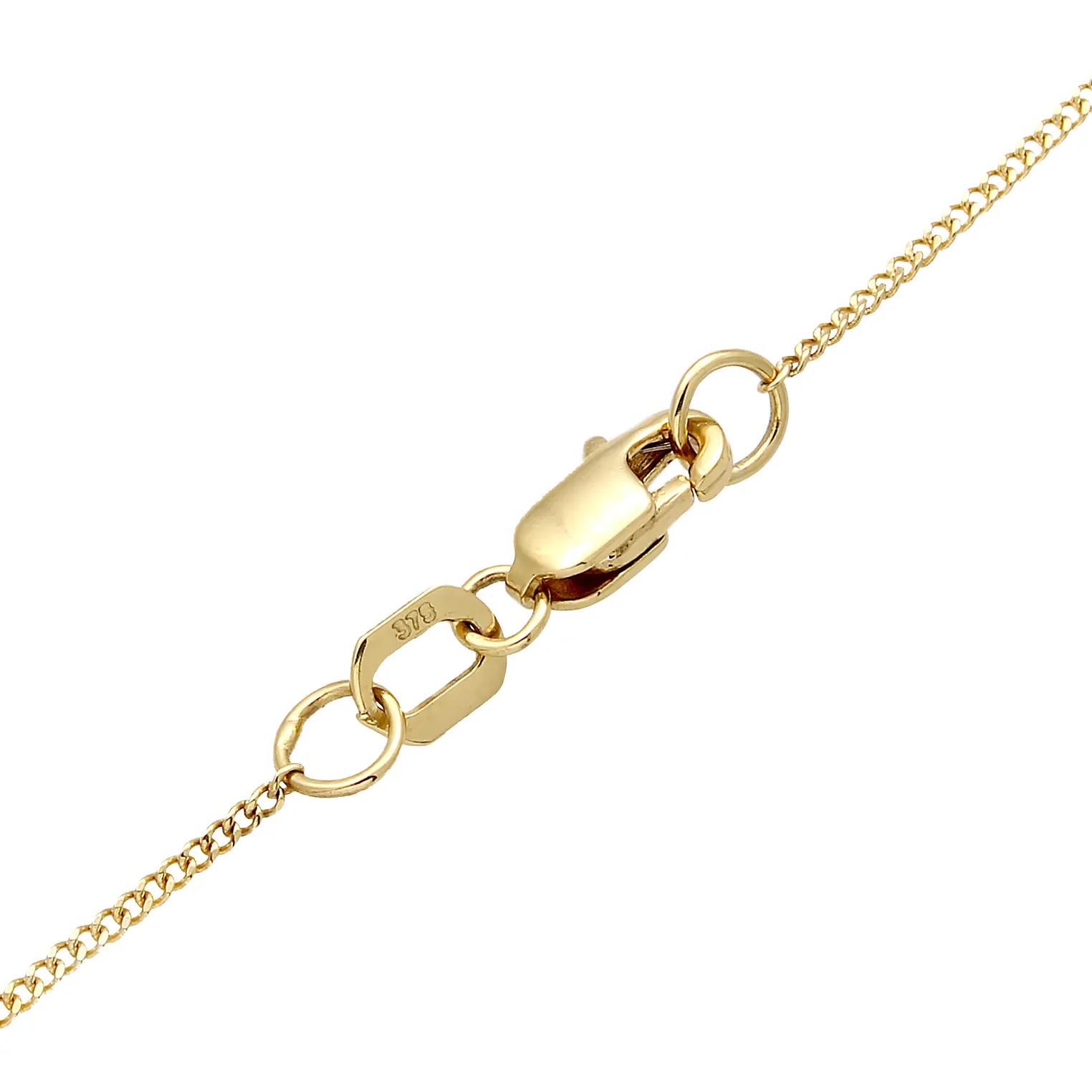 Thumbnail - Elli Halsketten - Halskette Choker Panzerkette Kreis Geo Design 375 - Gr. unisize - in Gold - für Damen