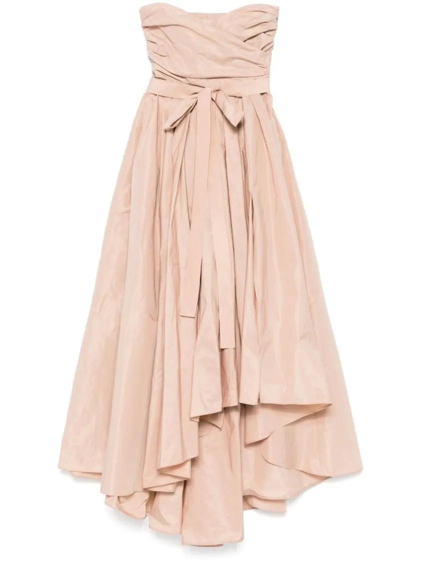 Thumbnail - Pinko - Strapless Salmon Pink Evening Dress - Größe 40 - beige