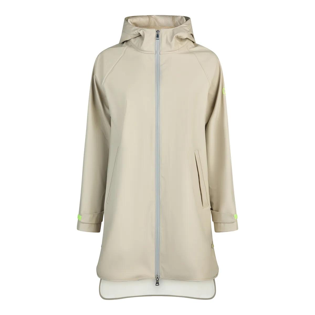 No1 Como Damen Creme - Regenmantel Maremma - Größe M