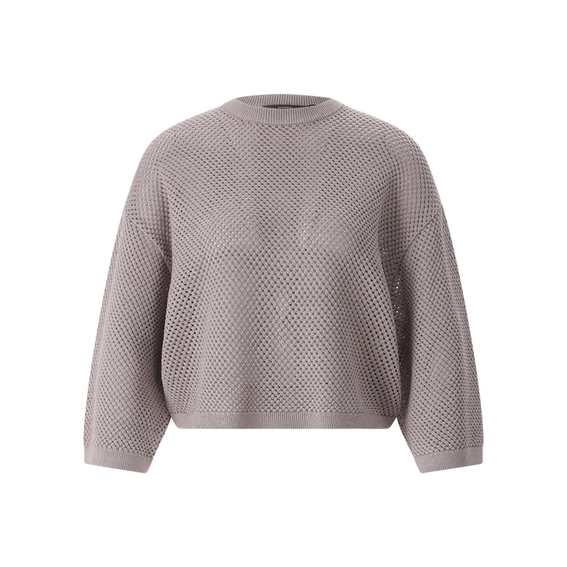 windsor. Pullover Strickpullover mit Rundhalsausschnitt braun