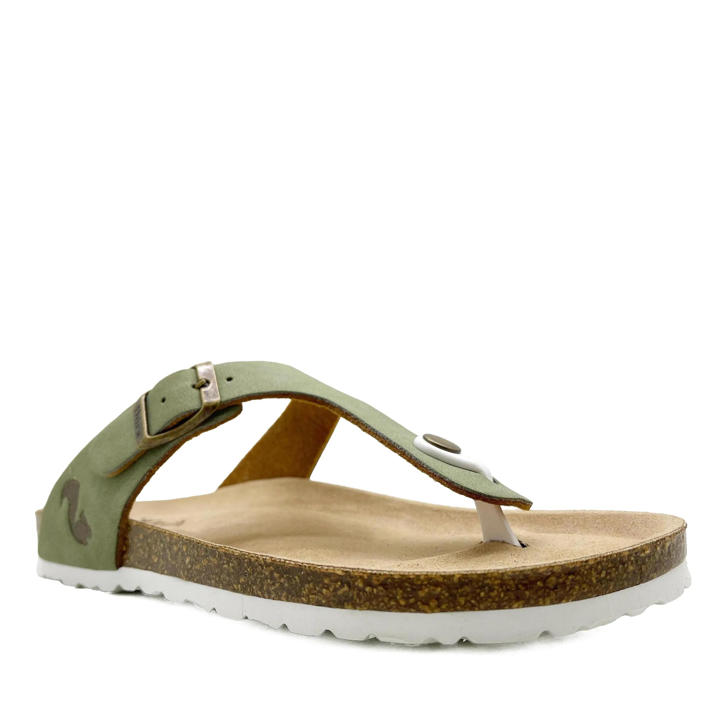 thies Sneakers - thies 1856 ® Eco Bio Thong Sandal vegan emerald (W - Gr. 42 (EU) - in Grün - für Damen