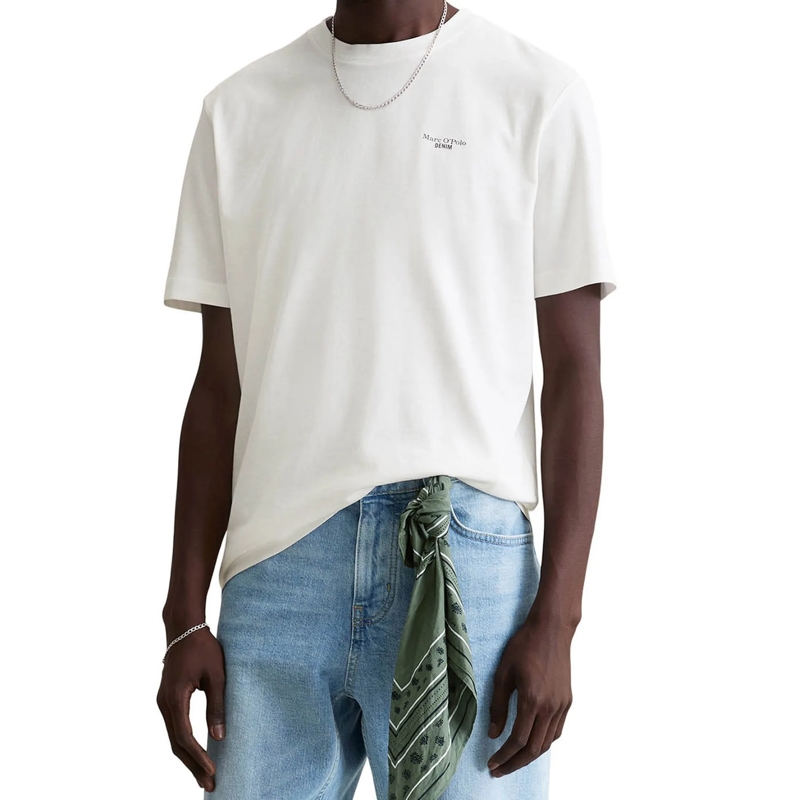 Marc O´Polo Hemd T-Shirt, SSL, Logo Print, Doubl 2er Pack blau(Image 2)