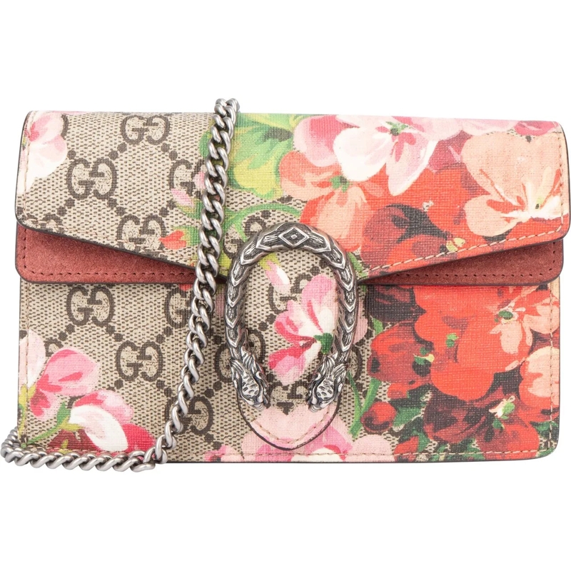 Gucci Schultertasche Gucci GG Floral Monogram Mini Dionysus Crossbody B mehrfarbig