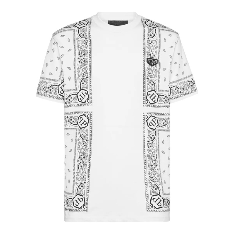 Philipp Plein T-Shirt T-Shirt Paisley weiss