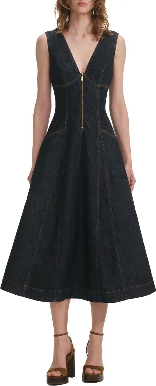 Thumbnail - self-portrait - dress jeans blue - Größe UK 8 - blau