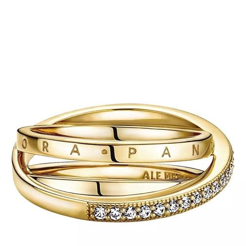 Pandora Ring Dreifach gekreuzter Pavé-Ring 14k Gold-plated unique metal blend (Image 2)