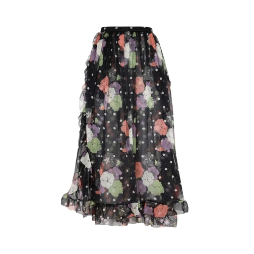 Etro Midi-Röcke Black Silk Skirt Black