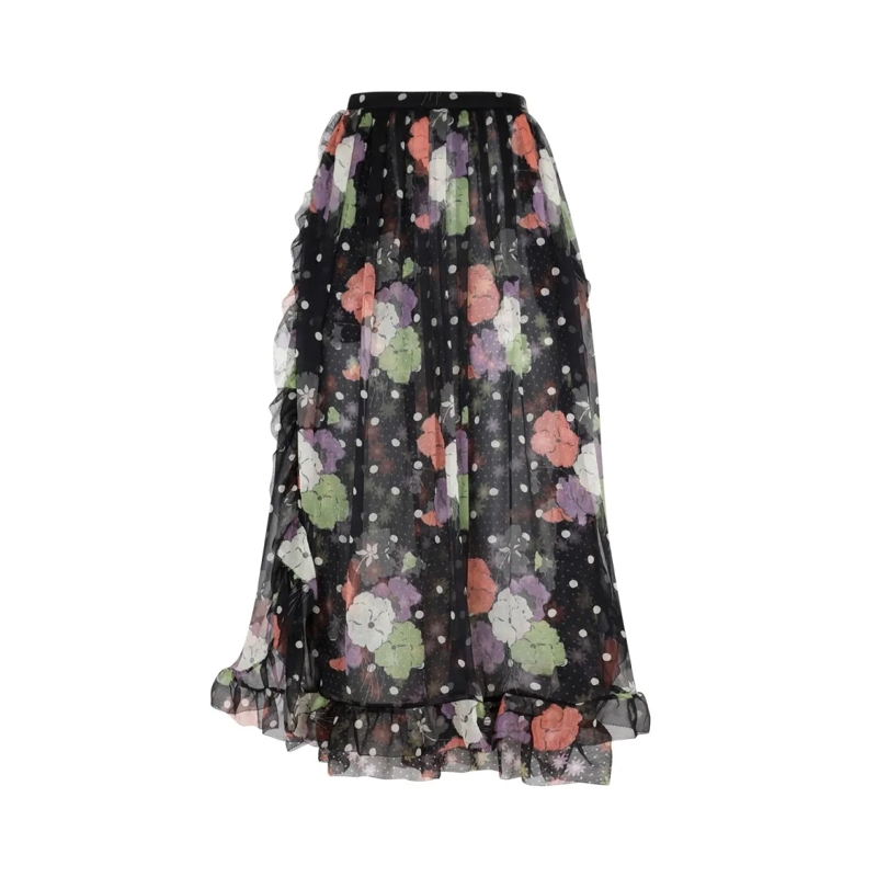 Etro Midirok Black Silk Skirt Black