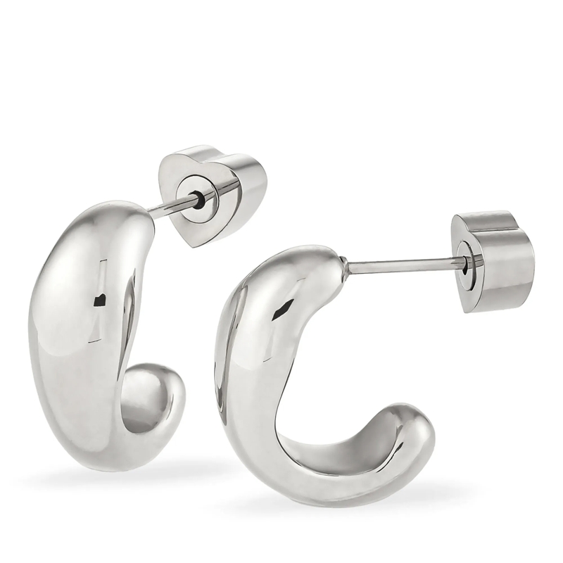 Copenhagen Ohrstecker Edelstahl Organics silber