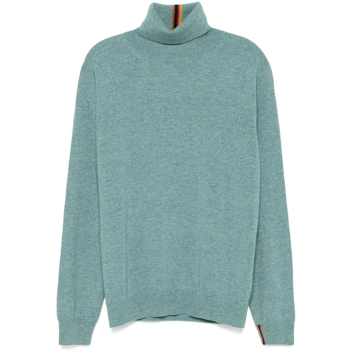 Paul Smith Pullover Teal Blue Cashmere Sweater Blue