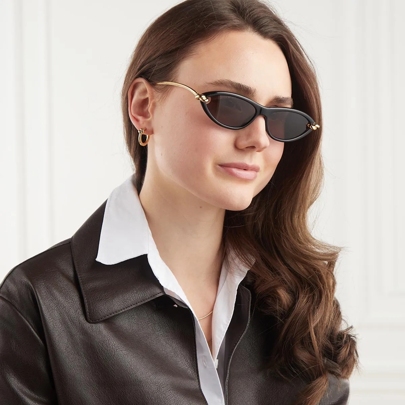 Bottega Veneta Sonnenbrille BV1390S-001 Black-Gold-Grey(Image 2)