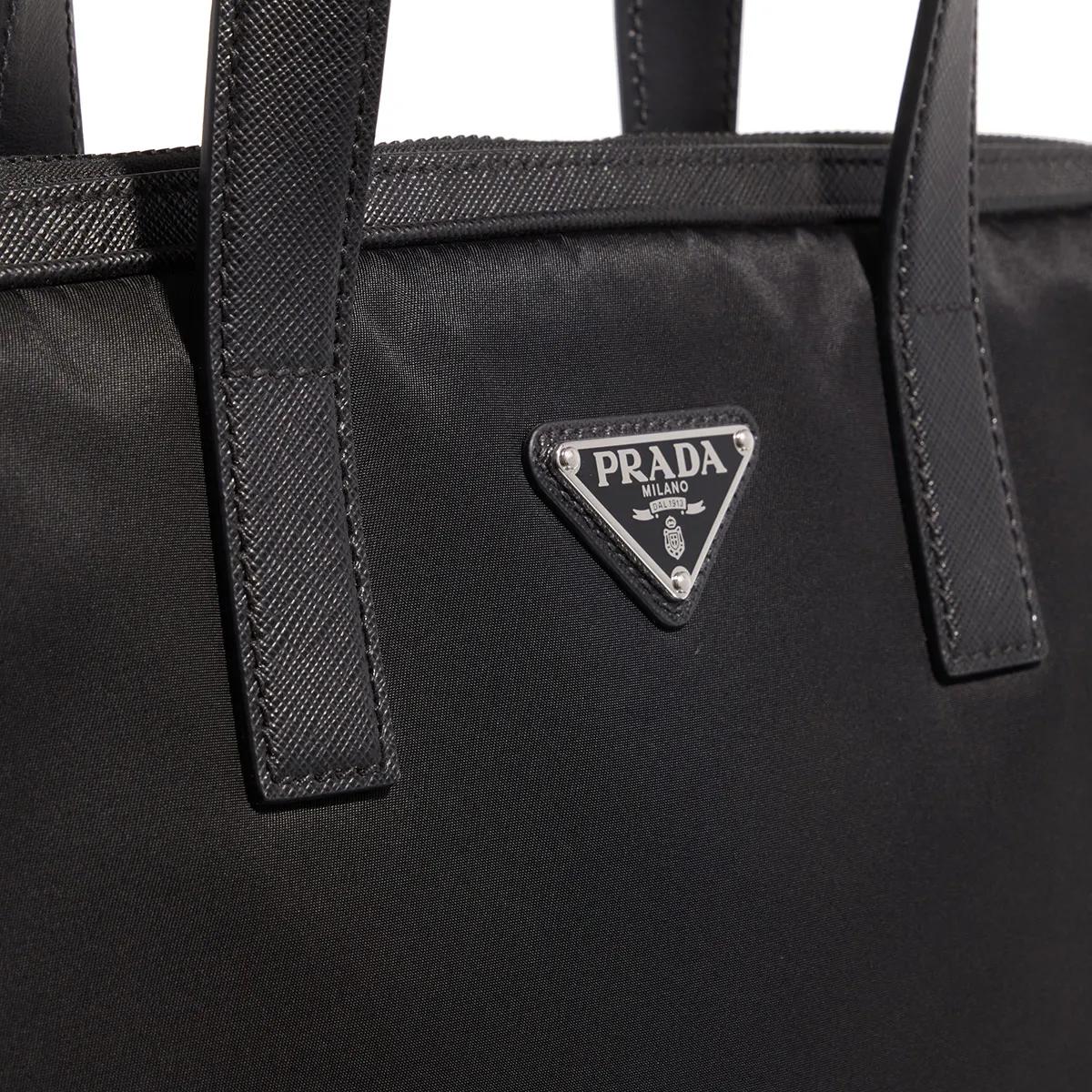 Prada Aktetas Re-Nylon Messenger Bag in zwart
