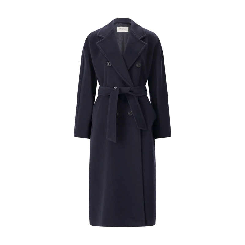 Max Mara Wollmantel Mantel Madame aus Schurwoll-Kaschmir-Mix dunkelblau