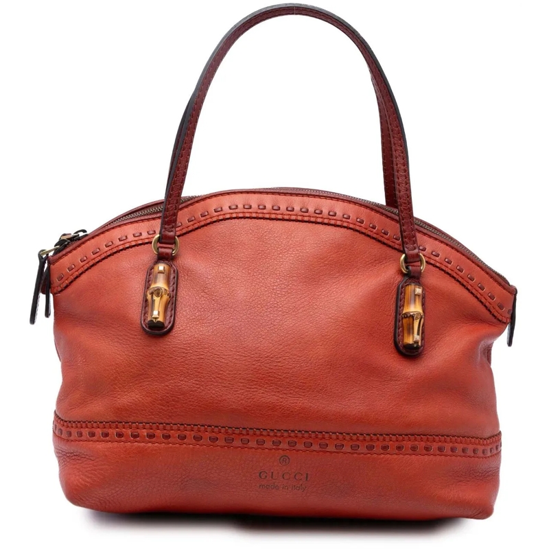 Gucci Fourre-tout Leather Laidback Crafty Handbag orange