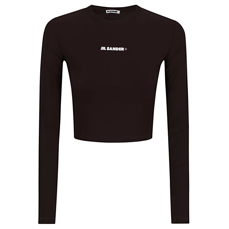 Jil Sander Langärmeliges Oberteil Fitted Brown Long-Sleeve T-Shirt Brown