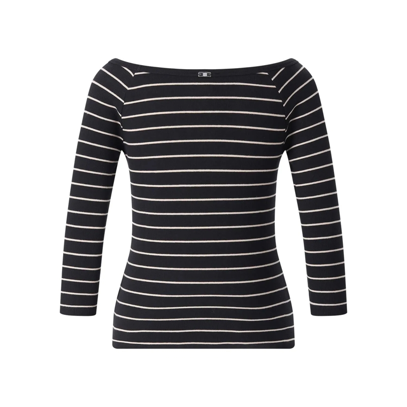Riani  Gestreiftes Langarmshirt schwarz(Image 2)