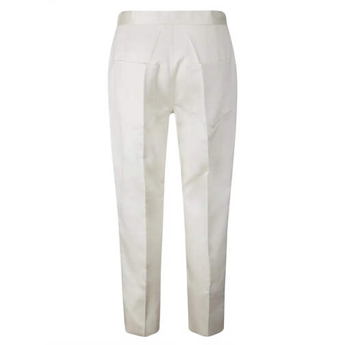 Setchu  High-Waisted Silk And Wool Trousers White (Image 2)