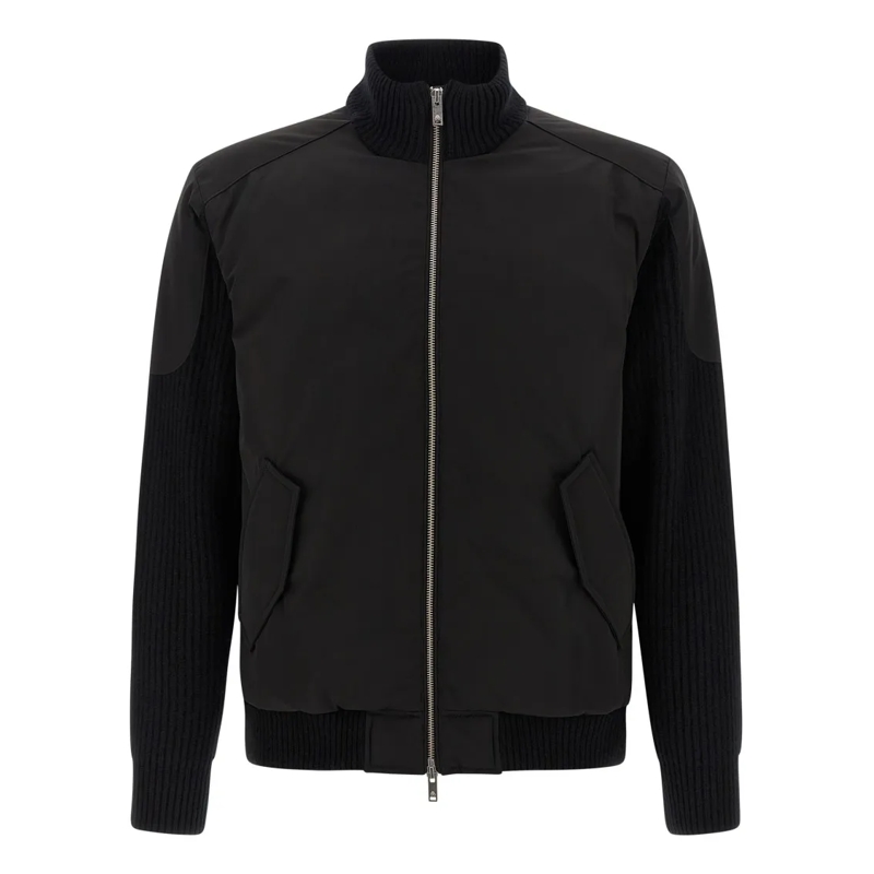 Moose Knuckles Veste de transition 'Magnus Knit Hybrid' Bomber Jacket Black