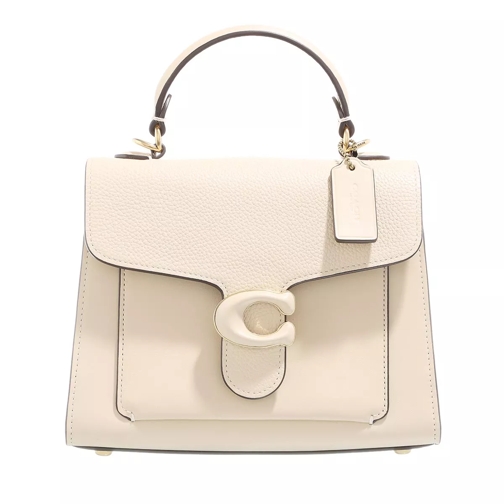 Coach Leather Covered C Closure Tabby Top Handle 20 Ivory Satchel