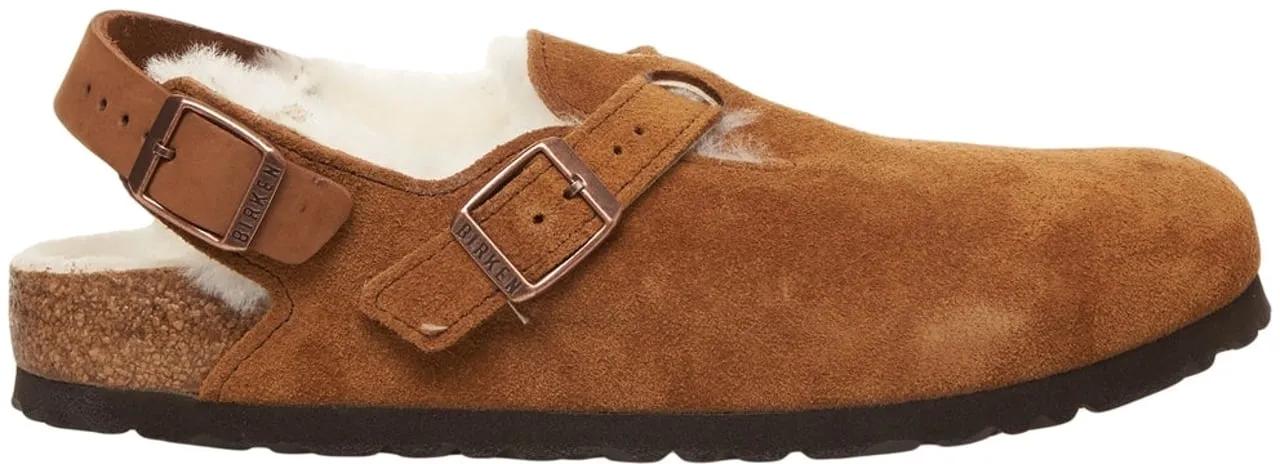 Birkenstock Slipper & Pantoletten - Clogs 'Tokio Shearling' - Gr. 37 (EU) - in Braun - für Damen