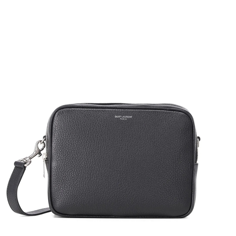 Saint Laurent Schultertasche Umhängetasche aus Leder schwarz